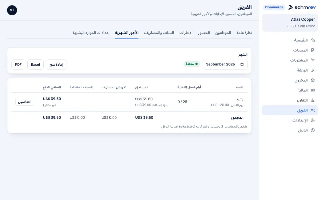 ادفعوا للحرفيين بالقطعة · النحاسيات