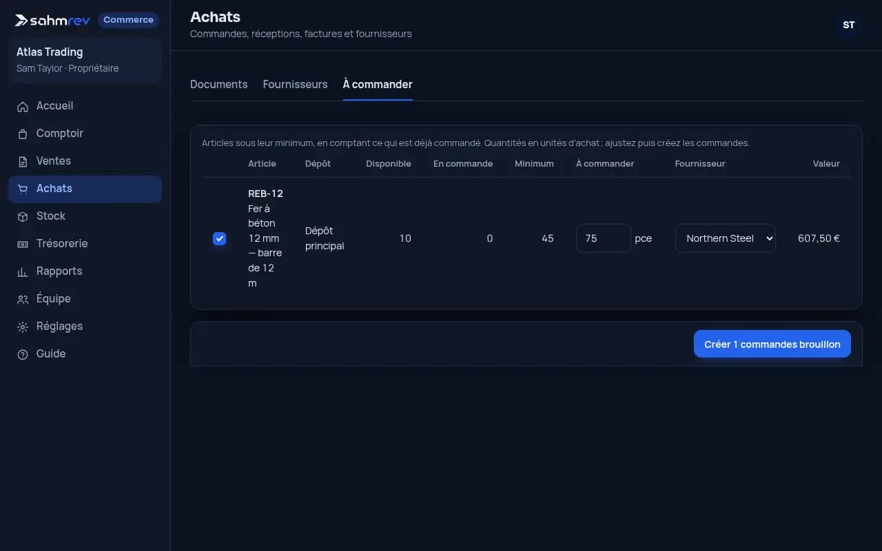 Sachez quoi recommander · Commerce de détail
