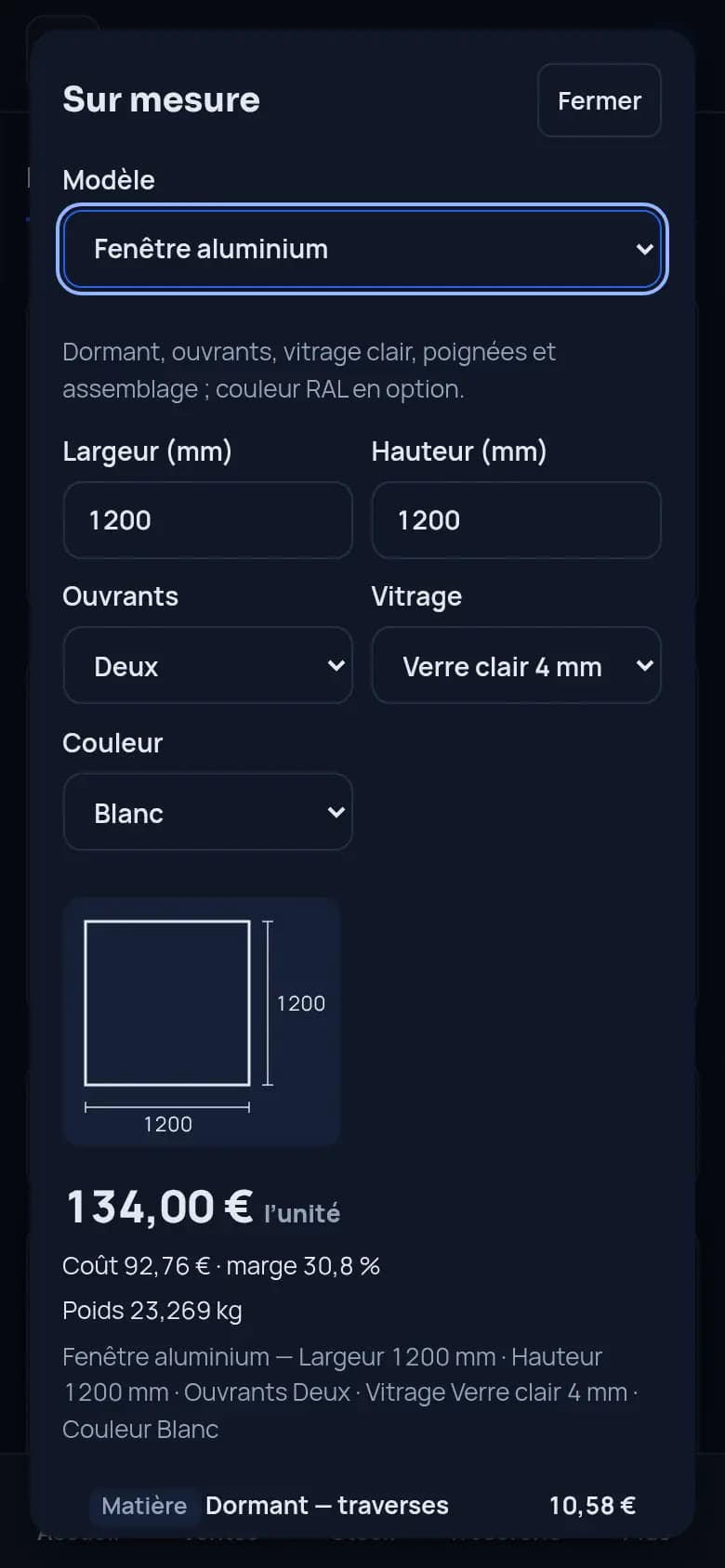 Chiffrez une fenêtre sur mesure · Menuiserie aluminium