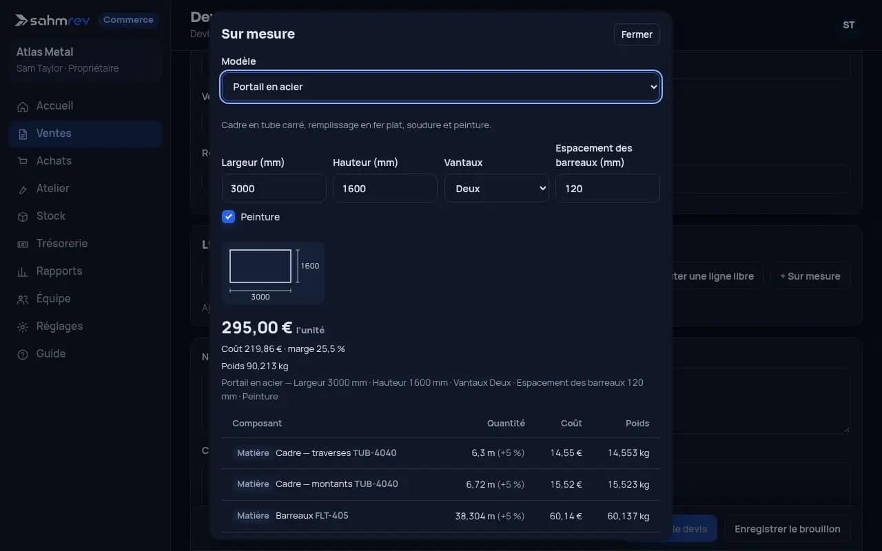 Chiffrez un portail sur mesure · Ferronnerie et métallerie