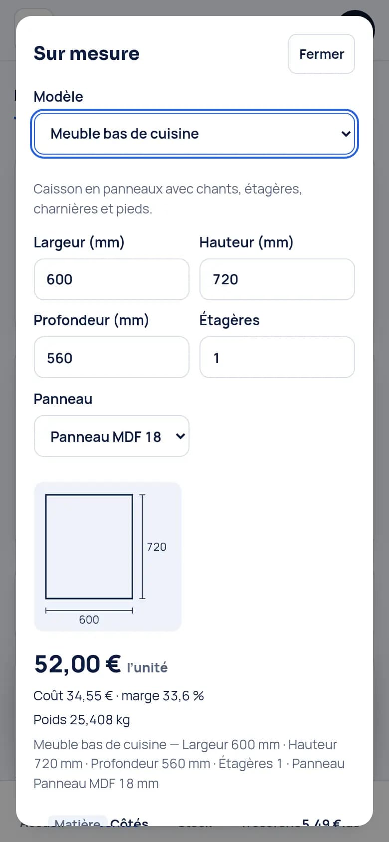 Chiffrez un meuble sur mesure · Menuiserie bois