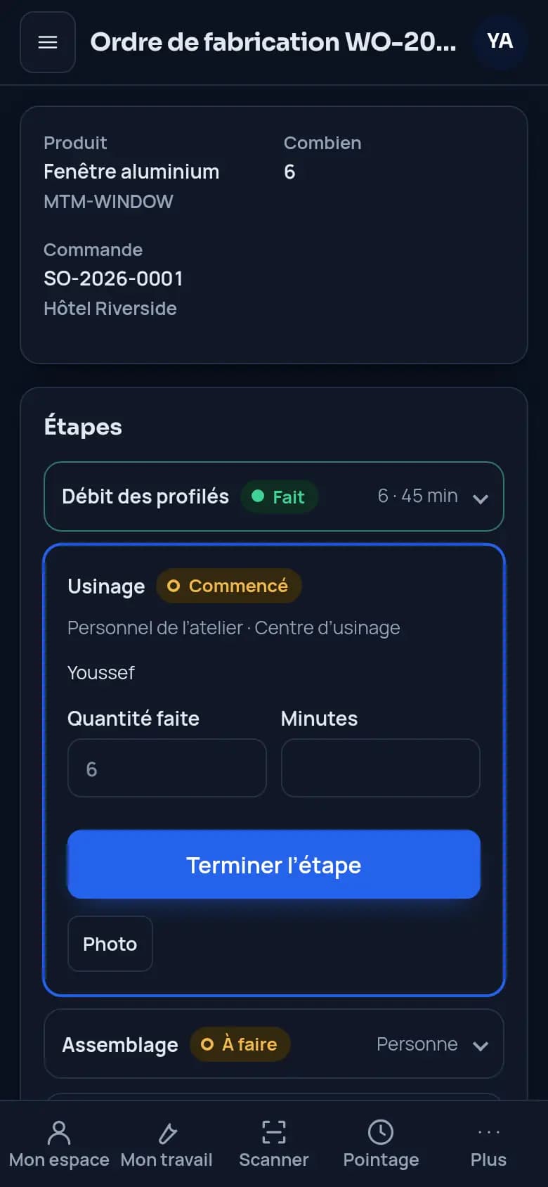 Suivez chaque étape sur le téléphone · Menuiserie aluminium