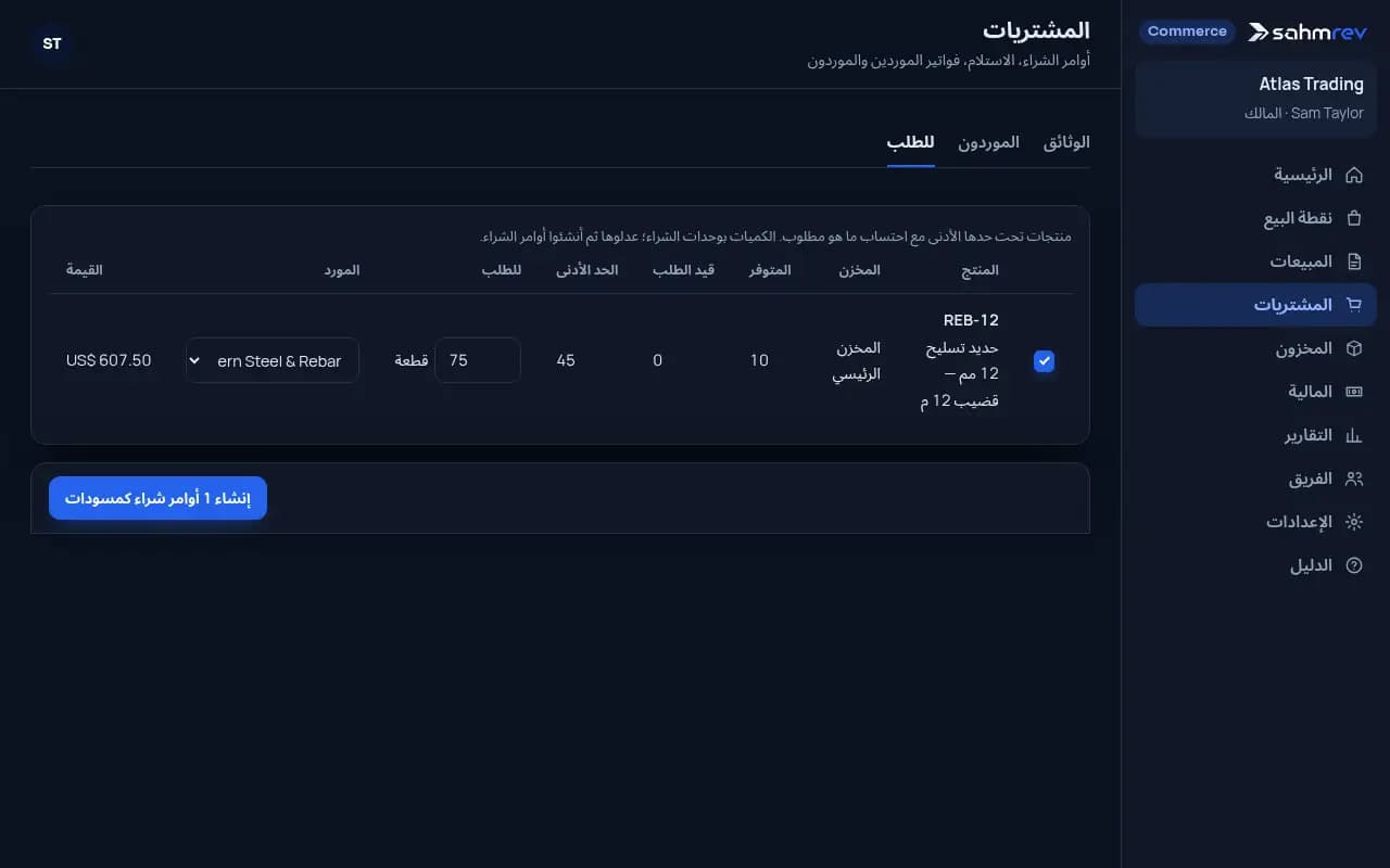 اعرفوا ما يجب إعادة طلبه · محل تجاري