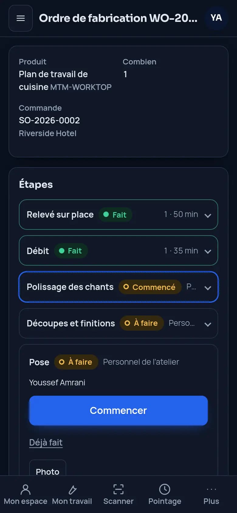 Suivez chaque étape sur le téléphone · Marbrerie et pierre
