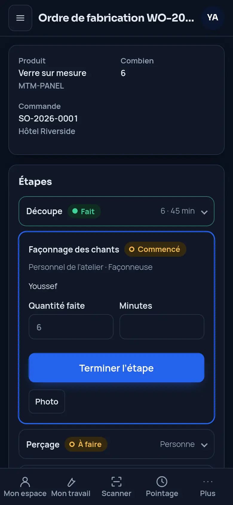 Suivez chaque étape et la trempe · Miroiterie et vitrerie