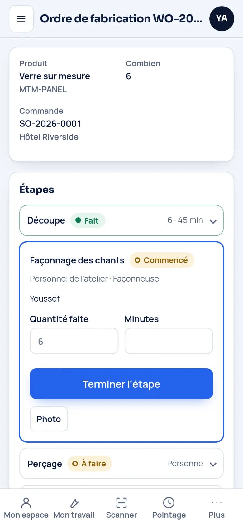 Suivez chaque étape et la trempe · Miroiterie et vitrerie