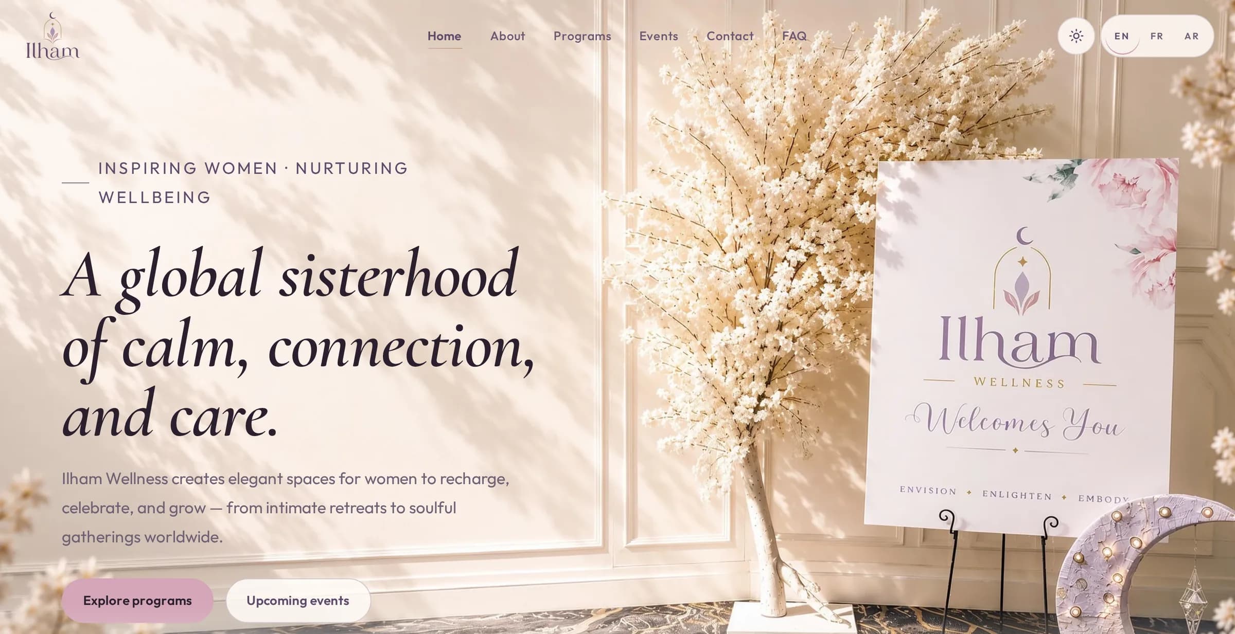 Ilham Wellness · Brand and events site
